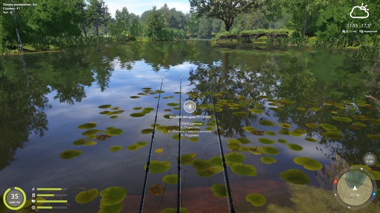 Улов (Карась золотой, Линь Квольсдорфский) на медное в RF4