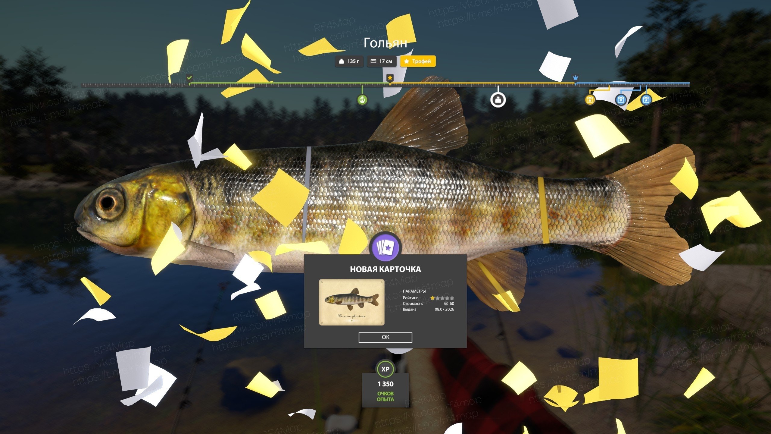 Улов (Гольян) на трофей в RF4
