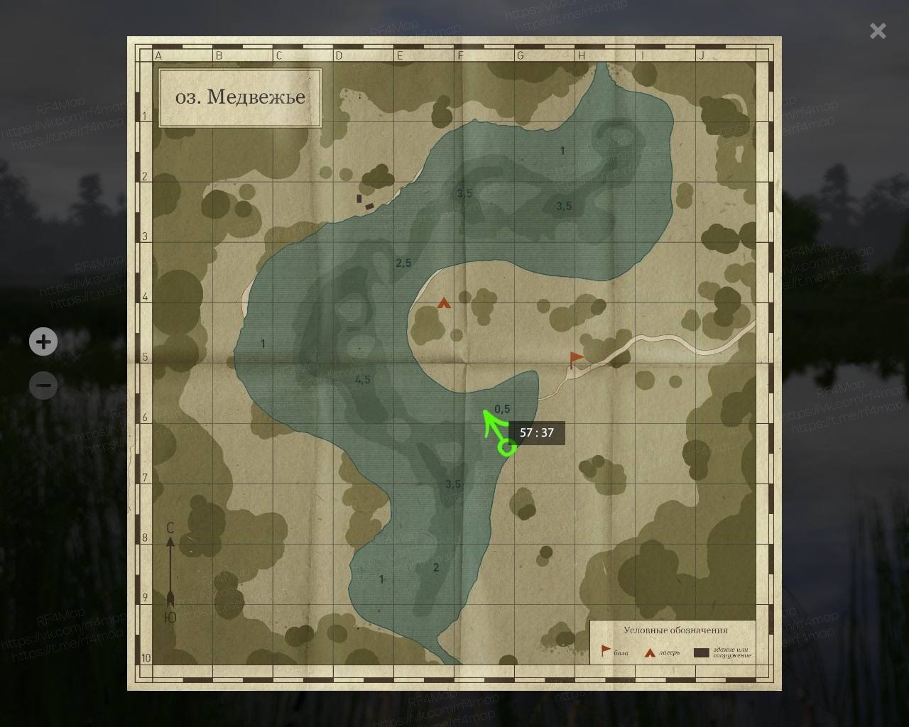 Улов (Карась серебряный) на трофей в RF4