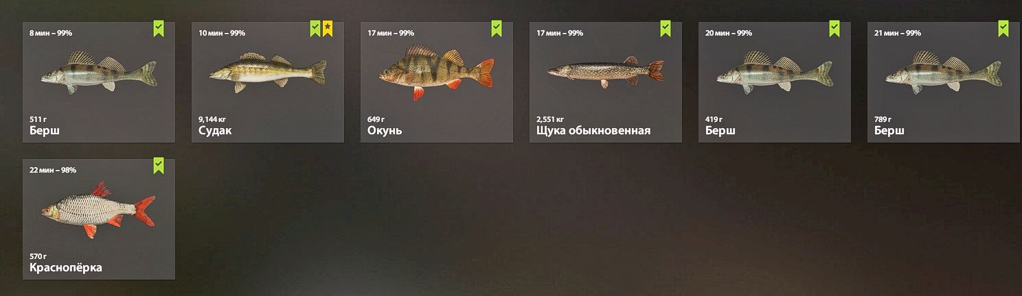 Скриншот точки клева на трофей